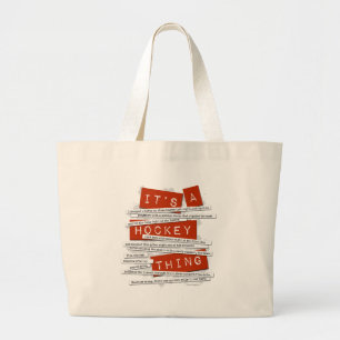 Hockey Slang Large Tote Bag