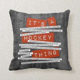 Hockey Slang Throw Pillow
