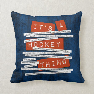 Hockey Slang Throw Pillow