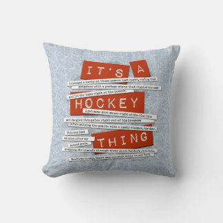 Hockey Slang Throw Pillow