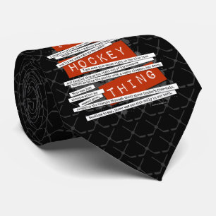 Hockey Slang Tie