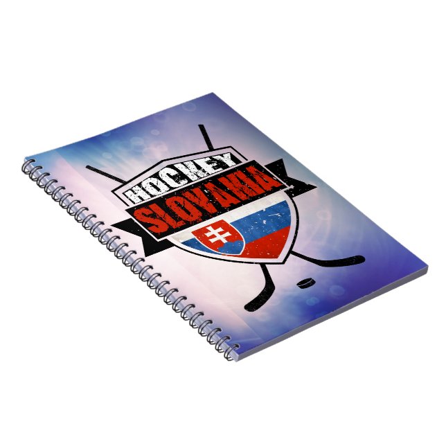 Hockey Slovakia Flag Design Notebook (Right Side)