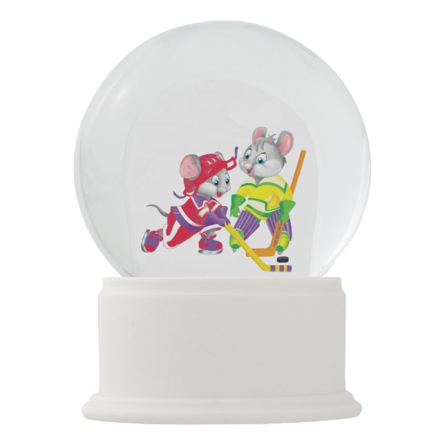 hockey snow globe (Front)