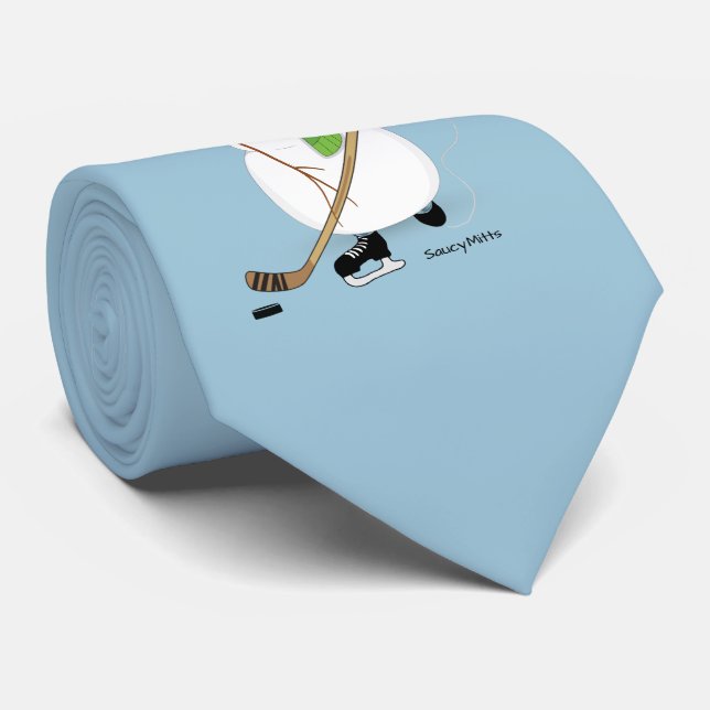 Hockey Snowman Tie (Rolled)