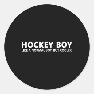 Hockey Son Ice Hockey Boy Classic Round Sticker