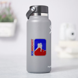 Hockey Sports   3"x 3"- Glossy Transparent Sticker