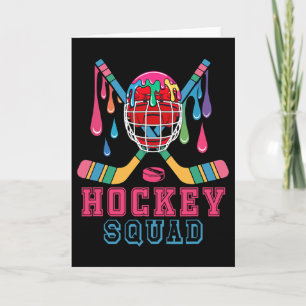 Hockey Squad Equipments Player Costume Colourful D Card