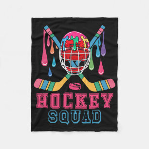 Hockey Squad Equipments Player Costume Colourful D Fleece Blanket