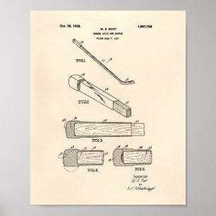 Hockey Stick End Buffer 1927 - Old Peper Poster