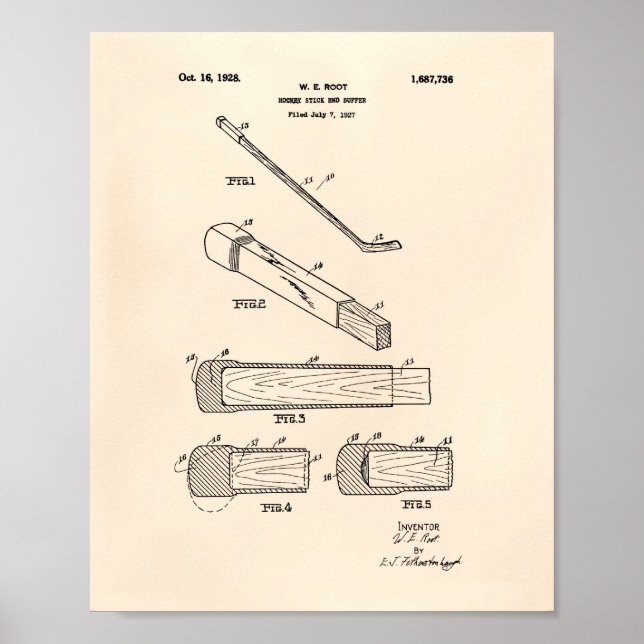 Hockey Stick End Buffer 1927 - Old Peper Poster (Front)