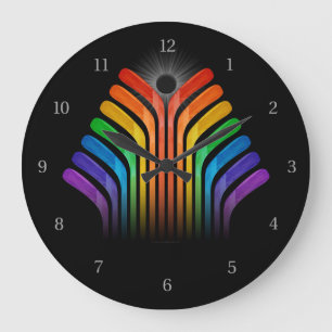 Hockey Stick Spectrum Large Clock