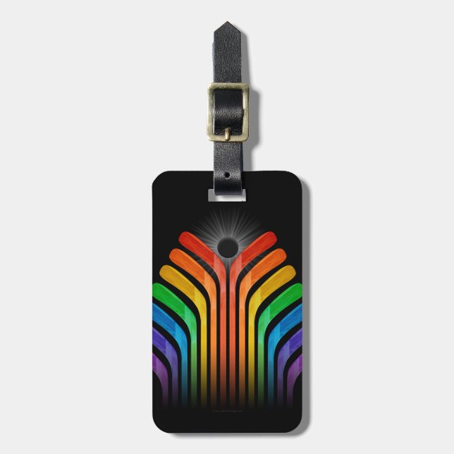 Hockey Stick Spectrum Luggage Tag (Front Vertical)