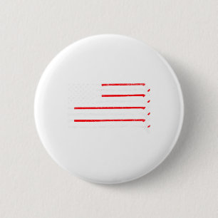Hockey Stick Usa Flag Faded Hockey Player Women Ki 2 Inch Round Button