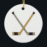 Hockey Sticks Ceramic Ornament<br><div class="desc">Do you Love Ice Hockey? Then share these cool and sporty designs with your family and friends on your favourite products!</div>