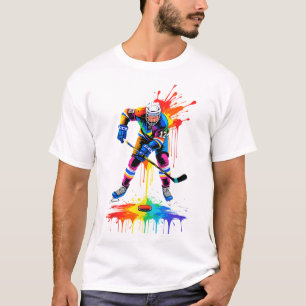 Hockey Sticks Ice Cream Sprinkle Drip Sport Boy Yo T-Shirt