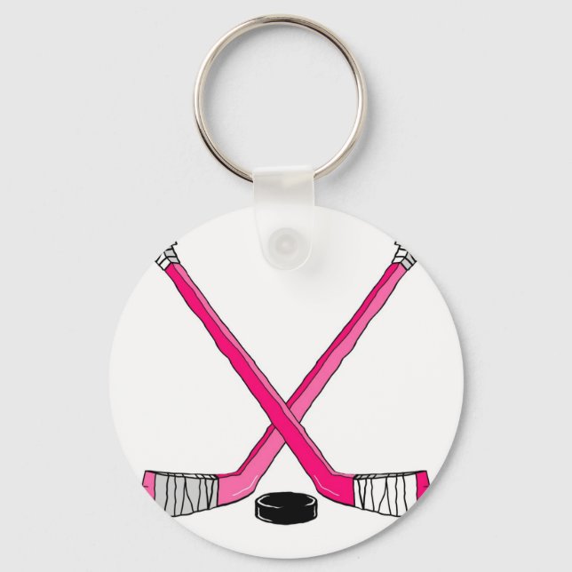 Hockey Sticks Keychain (Front)