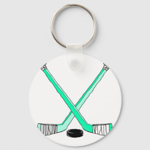 Hockey Sticks Keychain