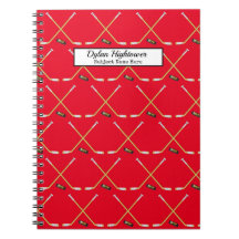 Hockey Sticks |MVP Puck Pattern Red Name | Subject