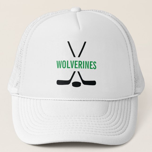 Hockey Sticks Personalized Trucker Hat (Front)
