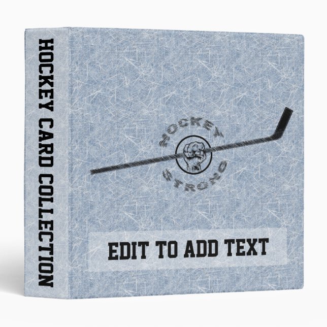 Hockey Strong Trading Card Album, Customizable Binder (Front/Spine)