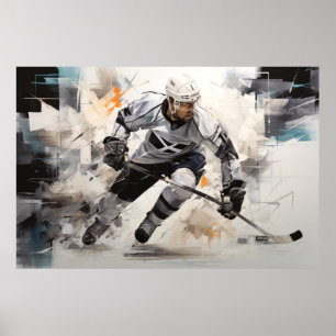 Hockey sur glace Action Sport Peinture Art Déco Ab