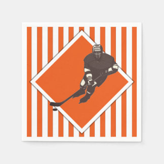 Hockey Team Orange Napkin