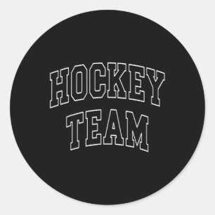 Hockey Team Varsity University College Campus Alum Classic Round Sticker