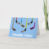 Hockey Thank You Colourful Hockey Sticks