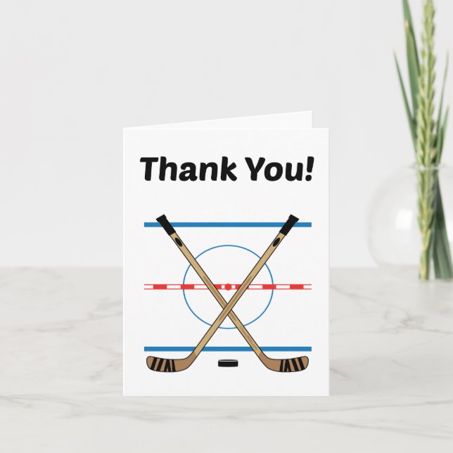 Hockey Thank You Hockey Sticks at Centre Ice (Front)