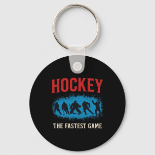 Hockey – The Fastest Game Silhouette Keychain