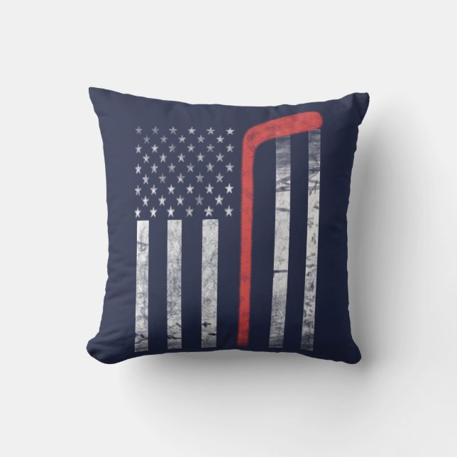 Hockey Throw Pillow (Front)