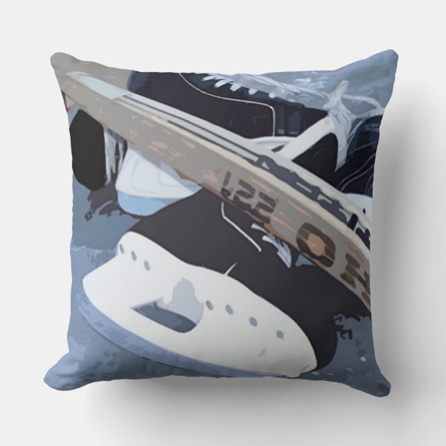 Hockey Throw Pillow (Front)