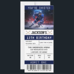 Hockey Ticket Birthday Invitation Template<br><div class="desc">Hockey Ticket Birthday Invitation Printable Template, Editable Birthday Invitation, Hockey Themed Birthday Party, Editable Birthday Invitation Surprise your loved ones with an incredible Editable Hockey Ticket Birthday Invitation template, designed to make birthdays, anniversaries, and special occasions even more memorable. This template offers a fantastic gift idea that is sure to...</div>
