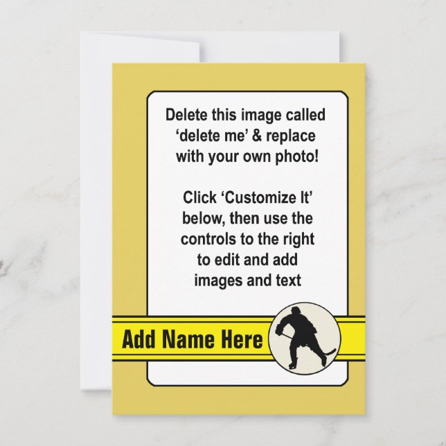 Hockey Trading Card Template (Front)