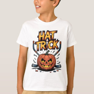 Hockey Trick Halloween Spooky Pumpkin Ice Hockey H T-Shirt
