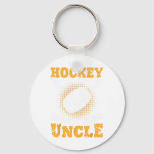 Hockey Uncle Family Sports Coach Player Father's D Keychain