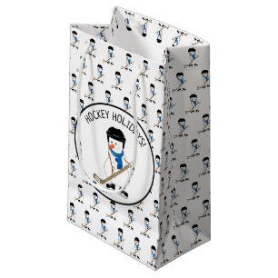 Hockey Vacances Hockey Snowman Petit sac cadeau