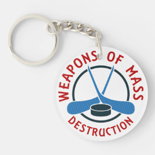 Hockey Weapons of Mass Destruction Keychain