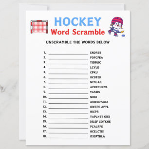 Hockey Word Scramble Game