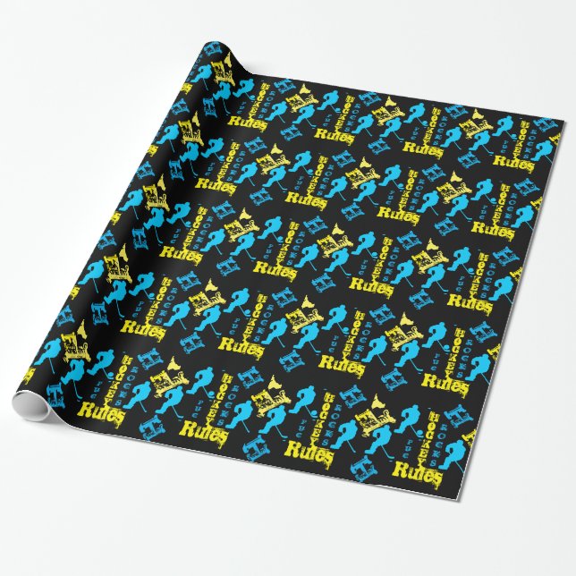 HOCKEY WRAPPING PAPER (Unrolled)