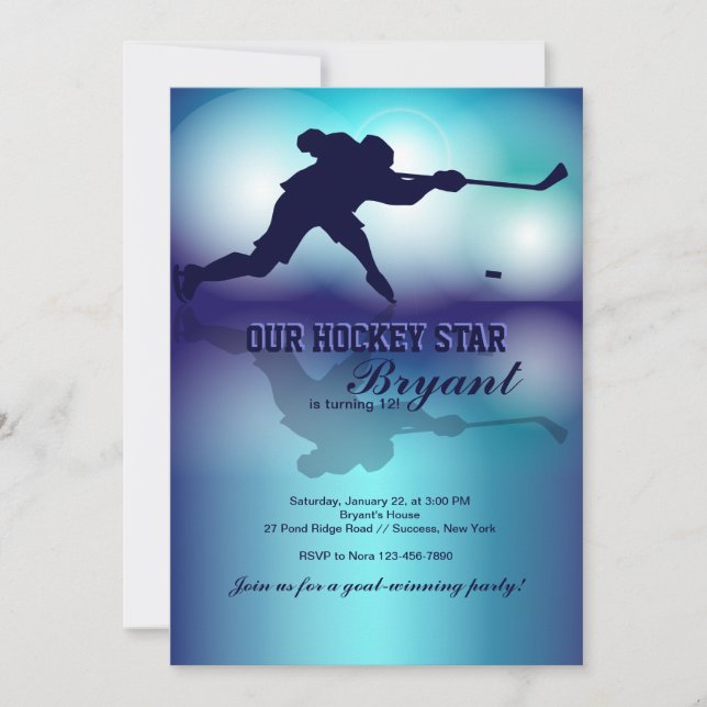 Hockey's My Game Invitation (Front)