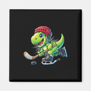 Hockeysaurus Dinosaur Ice Hockey Trex Kids Boys Ic Magnet