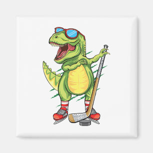 Hockeysaurus Dinosaur Ice Hockey Trex Kids Boys Ic Magnet