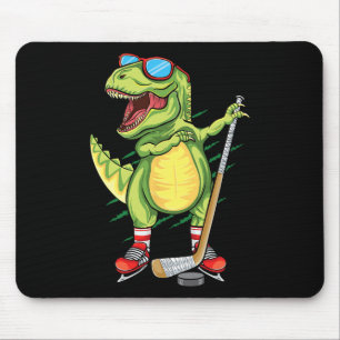 Hockeysaurus Dinosaur Ice Hockey Trex Kids Boys Ic Mouse Pad