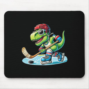 Hockeysaurus Dinosaur Ice Hockey Trex Kids Boys Ic Mouse Pad