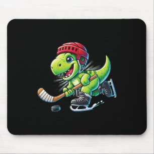 Hockeysaurus Dinosaur Ice Hockey Trex Kids Boys Ic Mouse Pad