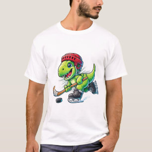 Hockeysaurus Dinosaur Ice Hockey Trex Kids Boys Ic T-Shirt