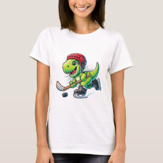 Hockeysaurus Dinosaur Ice Hockey Trex Kids Boys Ic T-Shirt