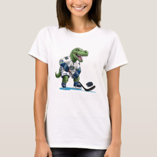 Hockeysaurus Funny Dinosaur Hockey Kids Hockey Boy T-Shirt