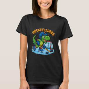 Hockeysaurus Funny Dinosaur Ice Hockey Kids  T-Shirt
